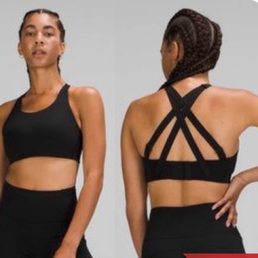 LULULEMON BLACK ENERGY HIGH SUPPORT sports bra size 36DD
